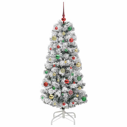 Kunstmatige Inklapbare Kerstboom Groen en wit 150 cm PVC