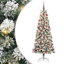 Kunstmatige Inklapbare Kerstboom Groen en wit 180 cm PVC