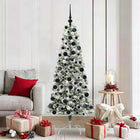 Artificial Collapsible Christmas Tree Green and White 180 cm