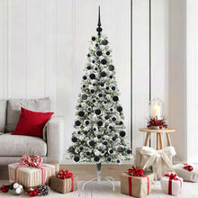 Kunstmatige Inklapbare Kerstboom Groen en wit 180 cm PVC