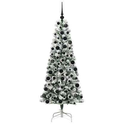 Kunstmatige Inklapbare Kerstboom Groen en wit 180 cm PVC