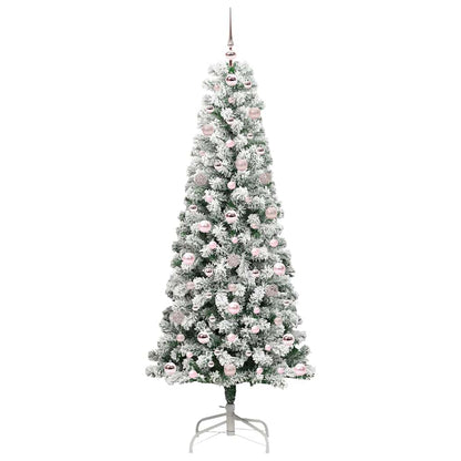 Kunstmatige Inklapbare Kerstboom Groen en wit 180 cm PVC