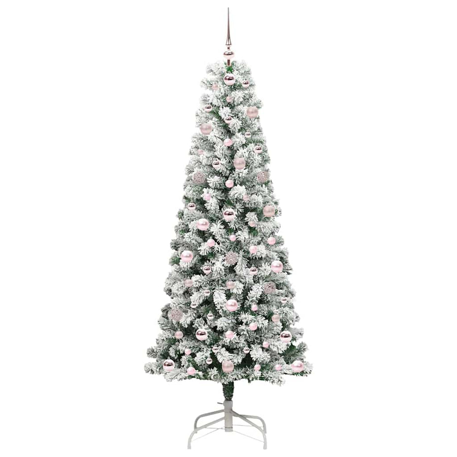Kunstmatige Inklapbare Kerstboom Groen en wit 180 cm PVC