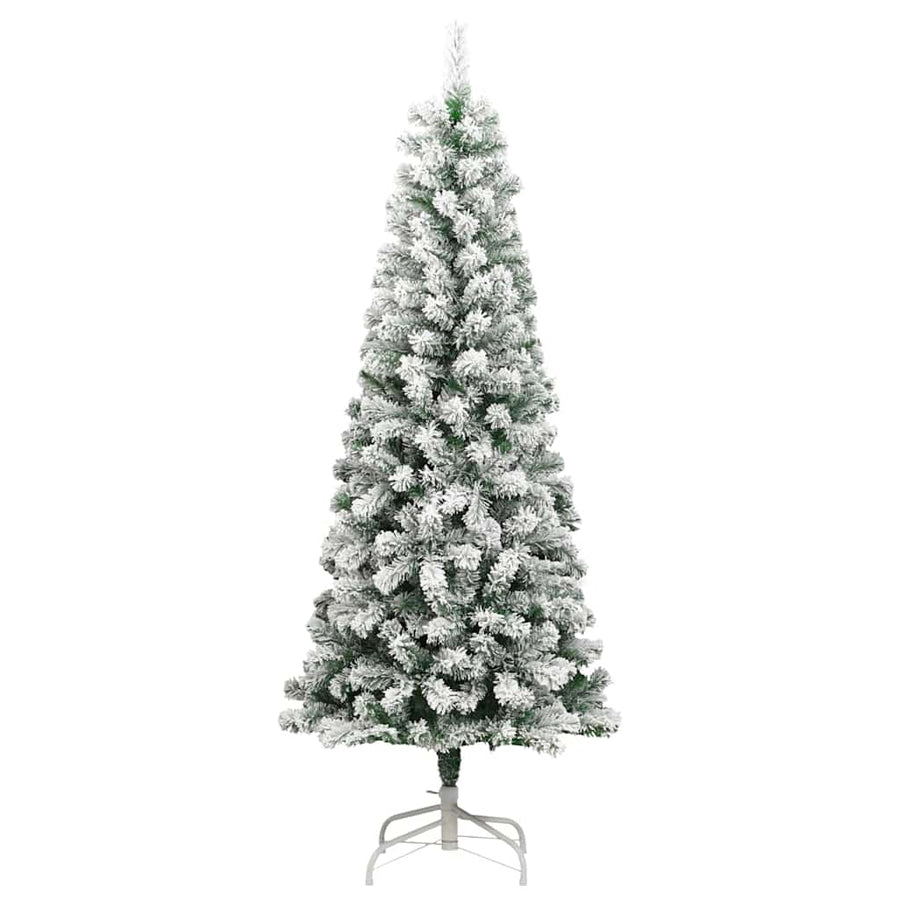 Kunstmatige Inklapbare Kerstboom Groen en wit 180 cm PVC