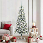 Artificial Collapsible Christmas Tree Green and White 180 cm