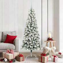 Kunstmatige Inklapbare Kerstboom Groen en wit 180 cm PVC