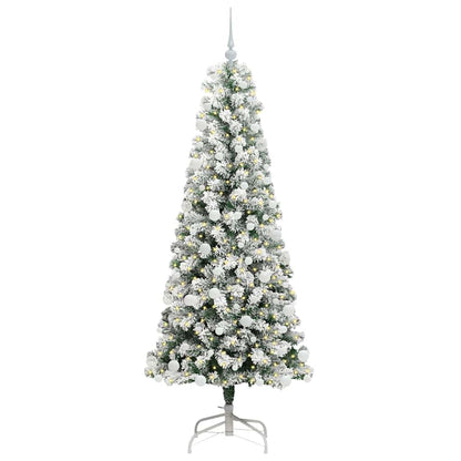 Kunstmatige Inklapbare Kerstboom Groen en wit 180 cm PVC