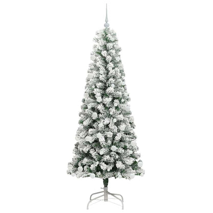 Kunstmatige Inklapbare Kerstboom Groen en wit 180 cm PVC