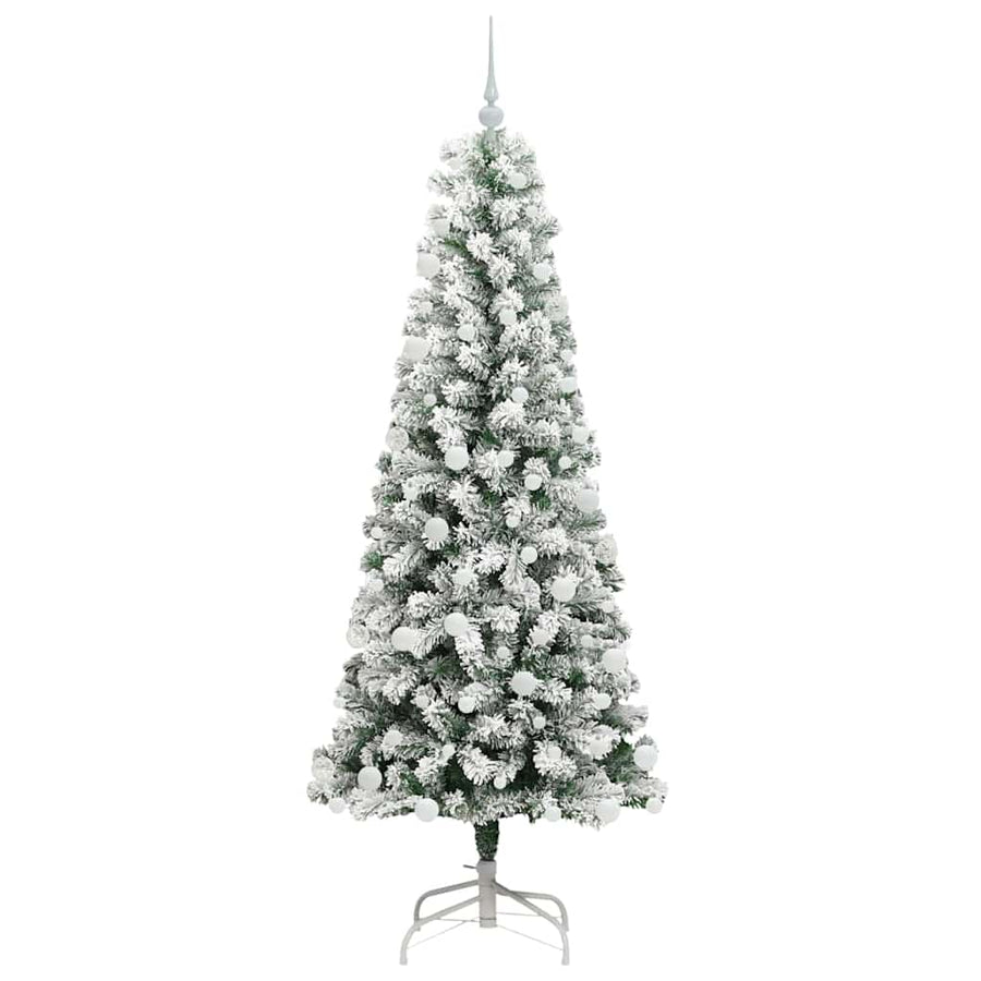 Kunstmatige Inklapbare Kerstboom Groen en wit 180 cm PVC