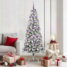 Kunstmatige Inklapbare Kerstboom Groen en wit 180 cm PVC