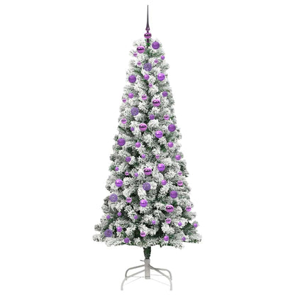 Kunstmatige Inklapbare Kerstboom Groen en wit 180 cm PVC