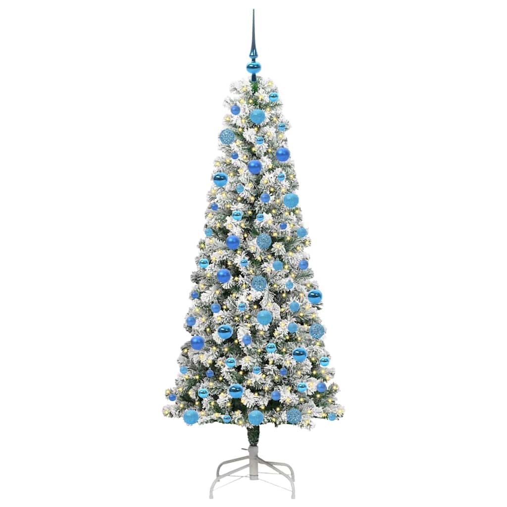 Kunstmatige Inklapbare Kerstboom Groen en wit 180 cm PVC