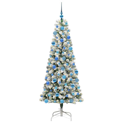 Kunstmatige Inklapbare Kerstboom Groen en wit 180 cm PVC