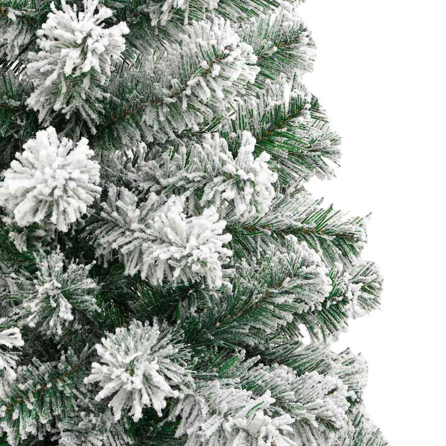 Kunstmatige Inklapbare Kerstboom Groen en wit 210 cm PVC
