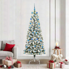 Kunstmatige Inklapbare Kerstboom Groen en wit 210 cm PVC