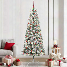 Kunstmatige Inklapbare Kerstboom Groen en wit 240 cm PVC