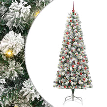Kunstmatige Inklapbare Kerstboom Groen en wit 240 cm PVC