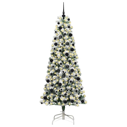 Kunstmatige Inklapbare Kerstboom Groen en wit 240 cm PVC