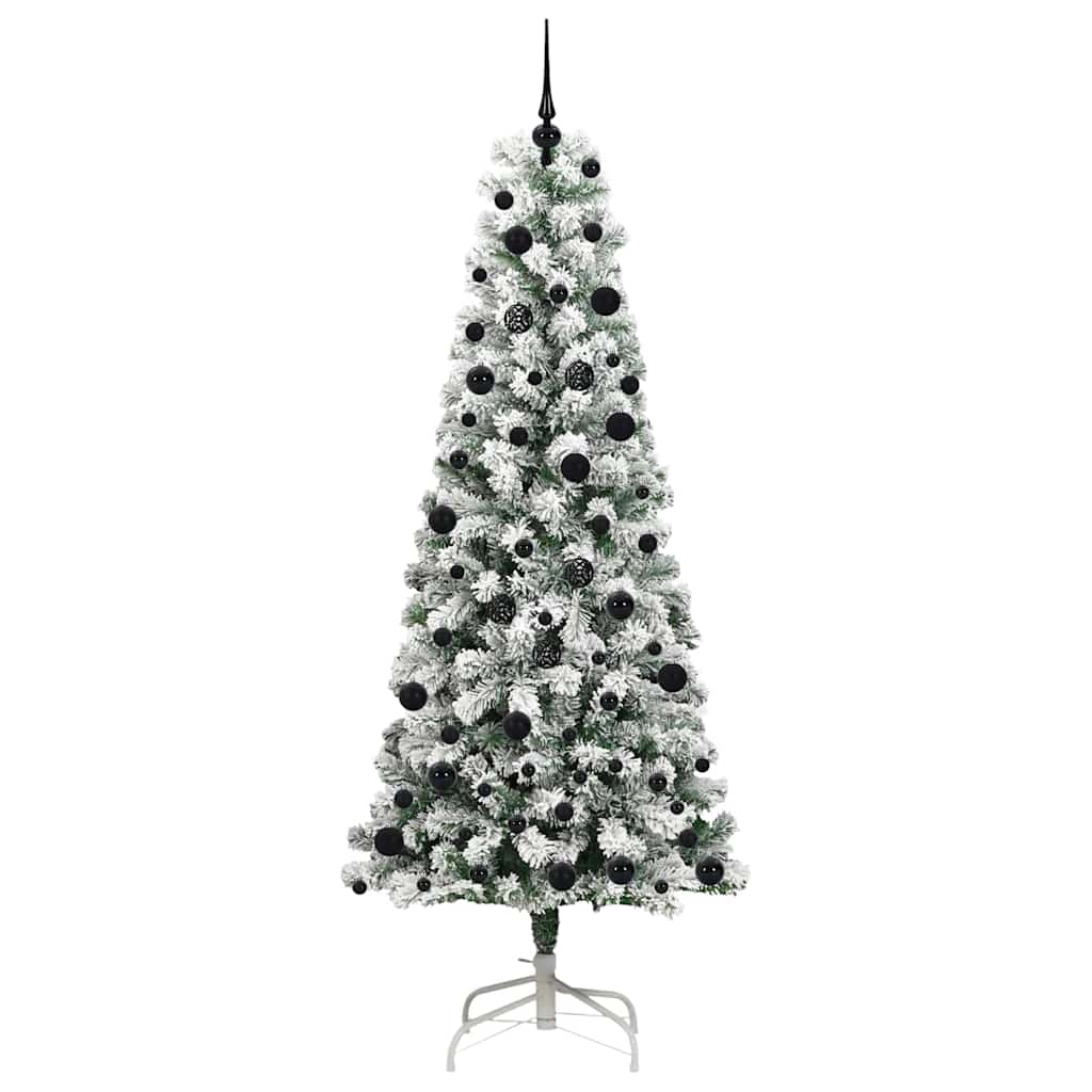 Kunstmatige Inklapbare Kerstboom Groen en wit 240 cm PVC