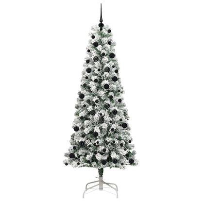 Kunstmatige Inklapbare Kerstboom Groen en wit 240 cm PVC