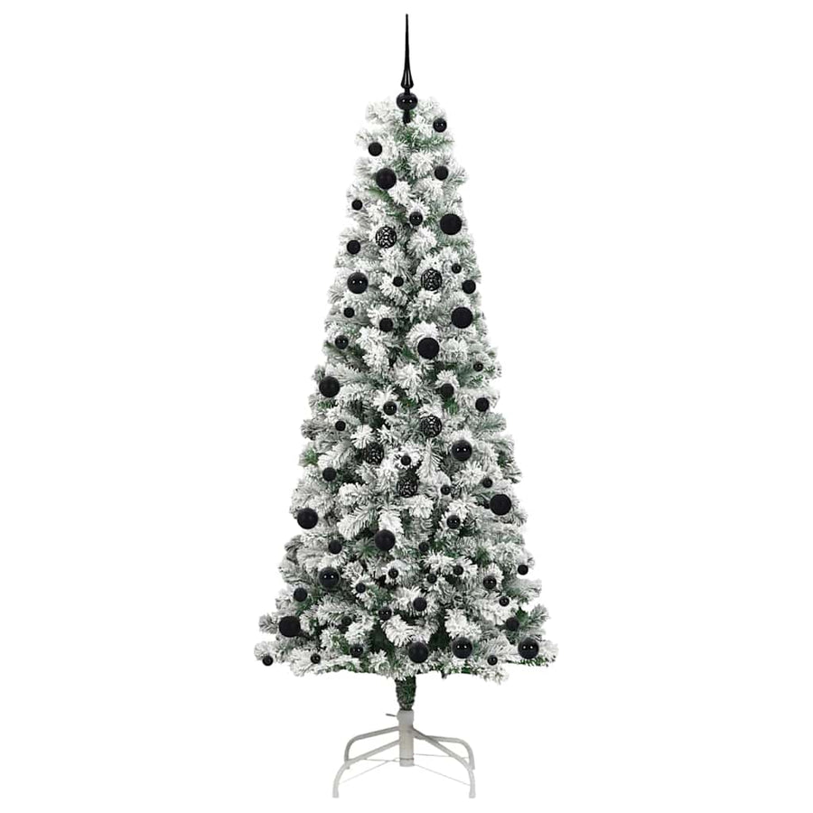 Kunstmatige Inklapbare Kerstboom Groen en wit 240 cm PVC