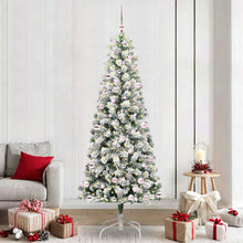 Kunstmatige Inklapbare Kerstboom Groen en wit 240 cm PVC