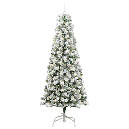 Kunstmatige Inklapbare Kerstboom Groen en wit 240 cm PVC