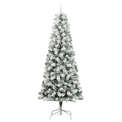 Kunstmatige Inklapbare Kerstboom Groen en wit 240 cm PVC
