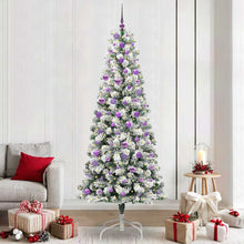 Kunstmatige Inklapbare Kerstboom Groen en wit 240 cm PVC