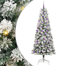Kunstmatige Inklapbare Kerstboom Groen en wit 240 cm PVC