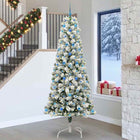 Kerstboom kunst 240 cm groen wit inklapbaar