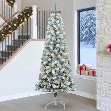 Kunstmatige Inklapbare Kerstboom Groen en wit 240 cm PVC