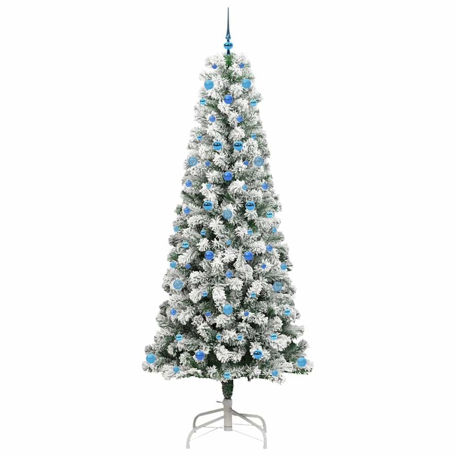 Kunstmatige Inklapbare Kerstboom Groen en wit 240 cm PVC