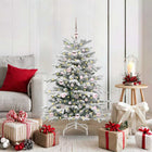 Artificial Foldable Christmas Tree White PE and PVC 120 cm