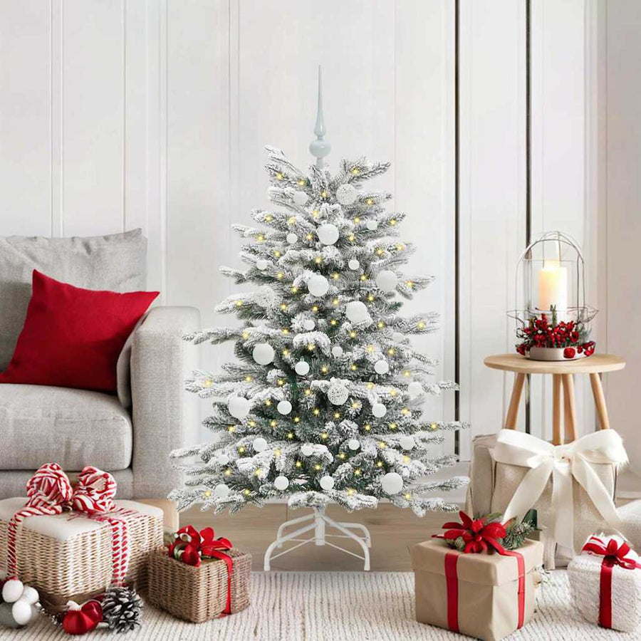 Kunstmatige Inklapbare Kerstboom Wit 120 cm PE en PVC