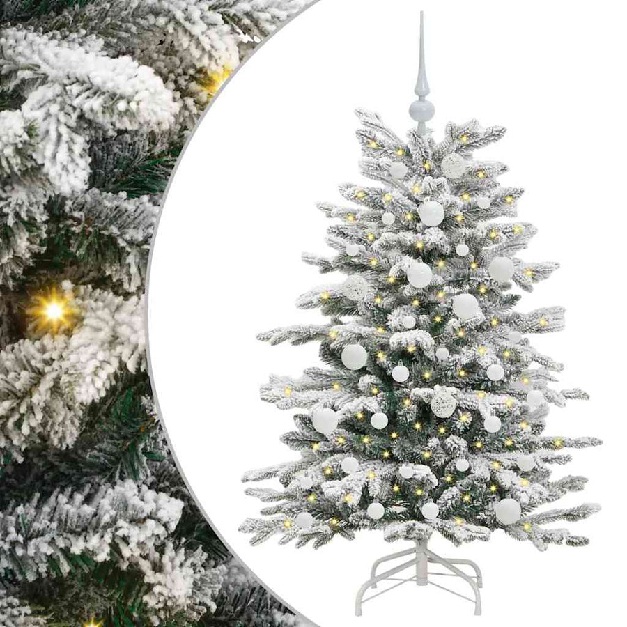 Kunstmatige Inklapbare Kerstboom Wit 120 cm PE en PVC