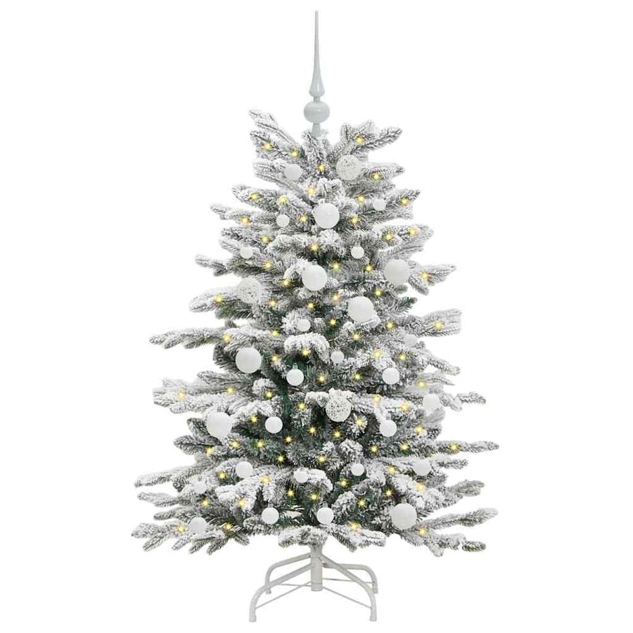 Kunstmatige Inklapbare Kerstboom Wit 120 cm PE en PVC
