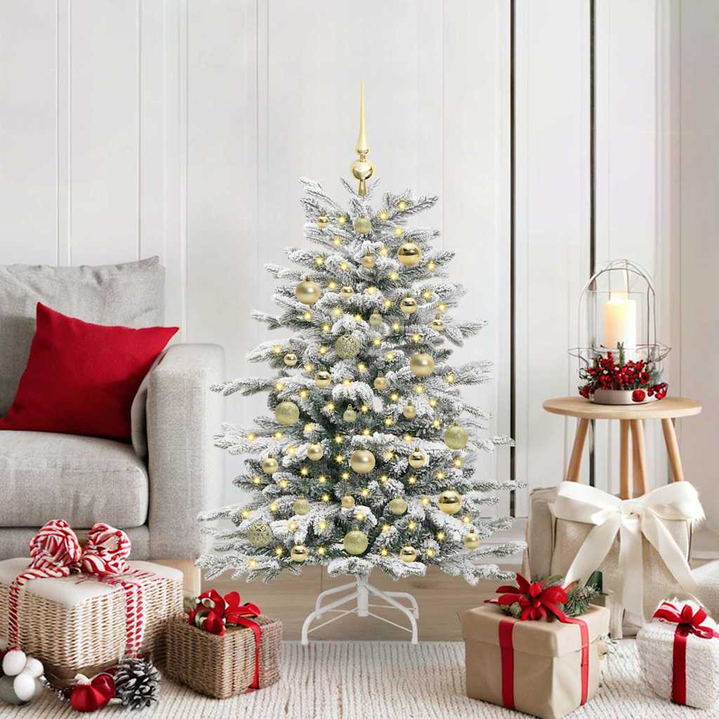 Kunstmatige Inklapbare Kerstboom Wit 120 cm PE en PVC