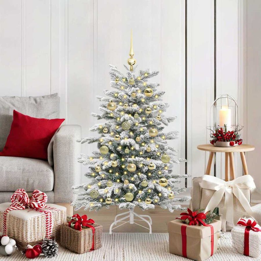 Kunstmatige Inklapbare Kerstboom Wit 120 cm PE en PVC