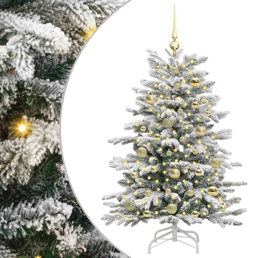 Kunstmatige Inklapbare Kerstboom Wit 120 cm PE en PVC