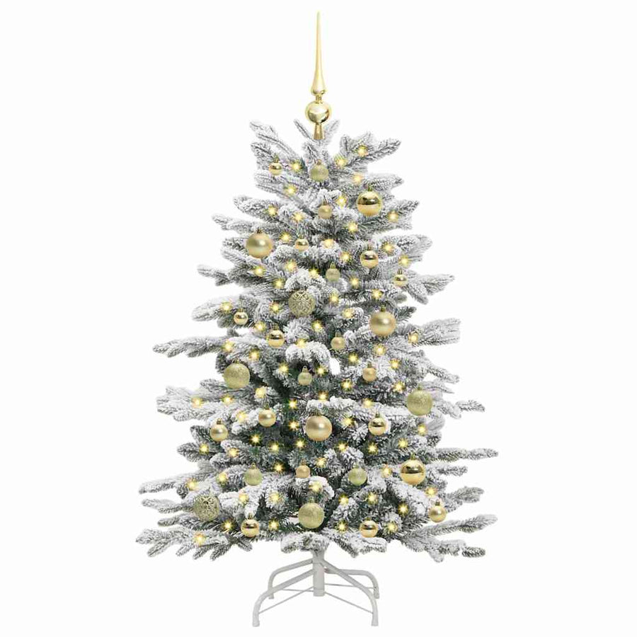 Kunstmatige Inklapbare Kerstboom Wit 120 cm PE en PVC