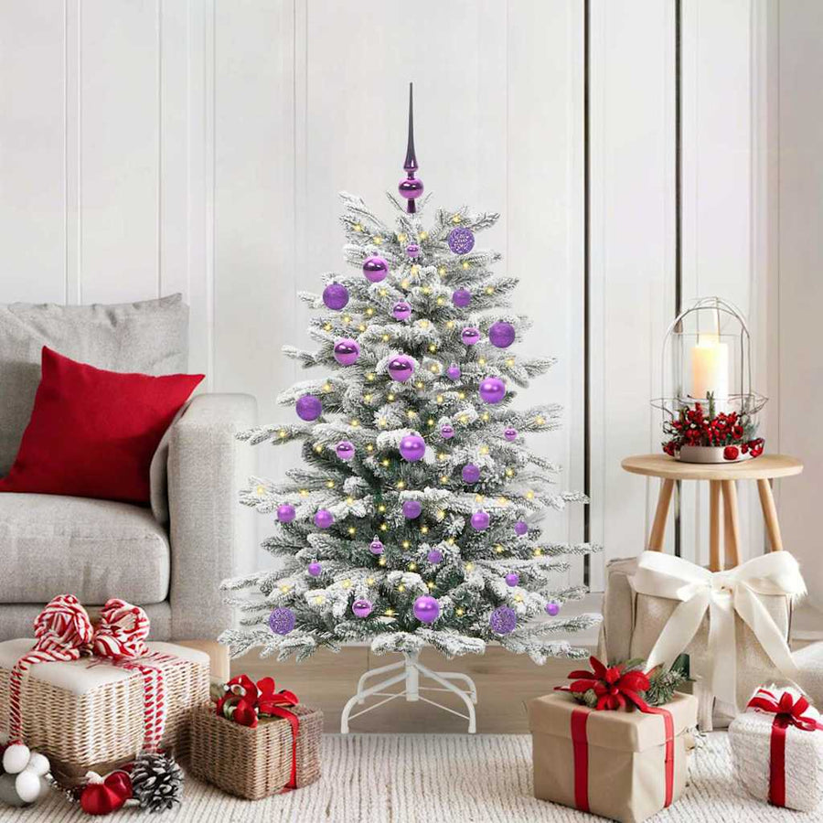 Kunstmatige Inklapbare Kerstboom Wit 120 cm PE en PVC