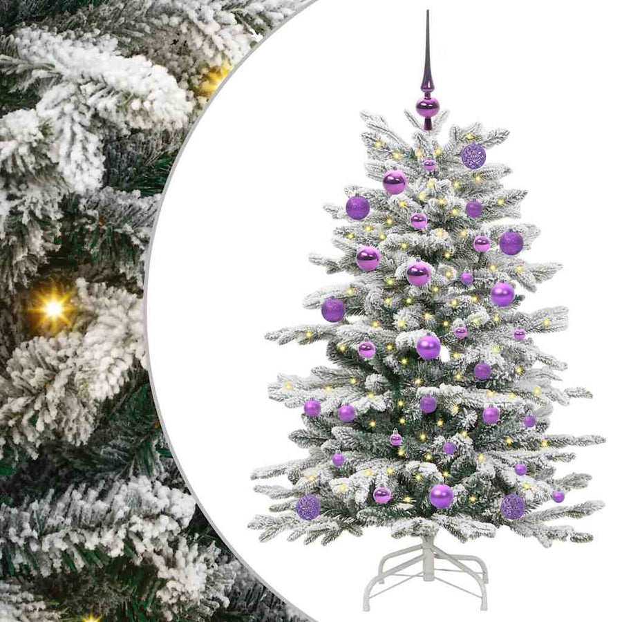 Kunstmatige Inklapbare Kerstboom Wit 120 cm PE en PVC