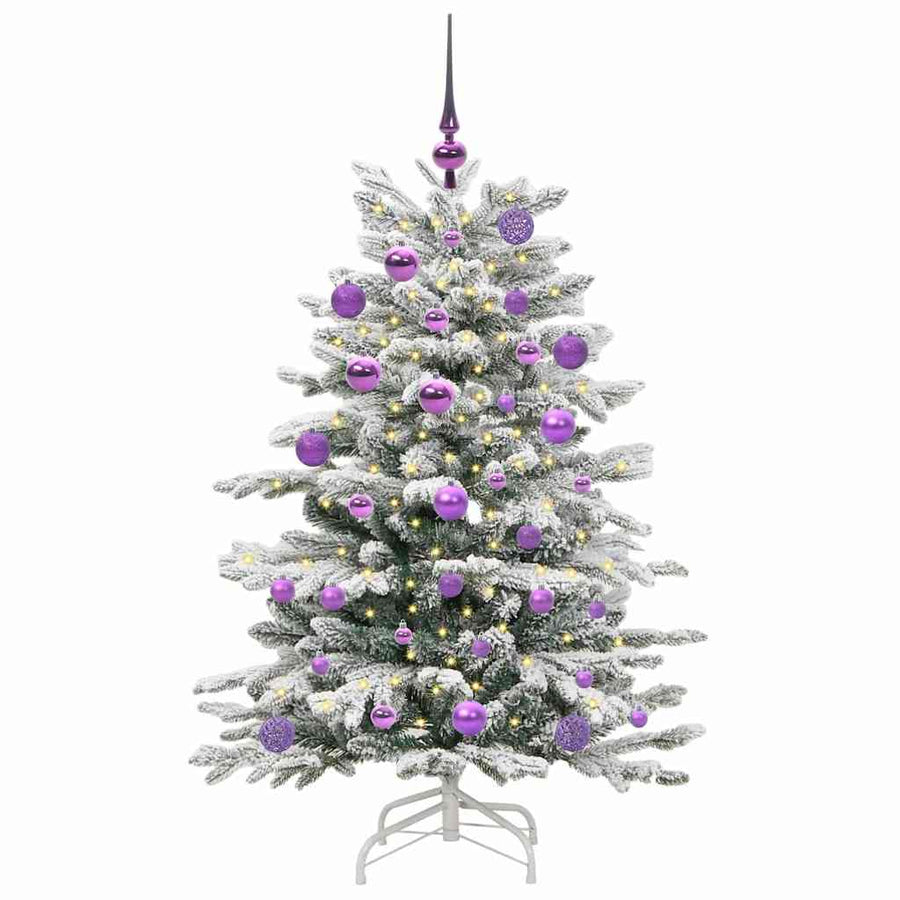 Kunstmatige Inklapbare Kerstboom Wit 120 cm PE en PVC