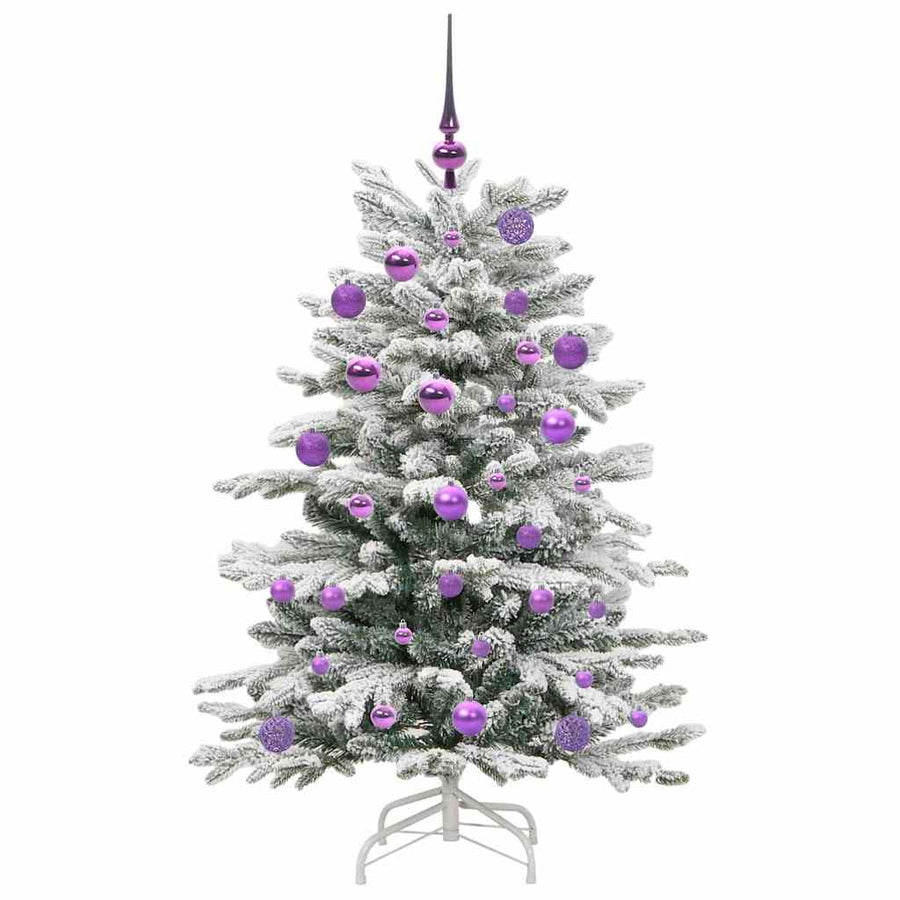 Kunstmatige Inklapbare Kerstboom Wit 120 cm PE en PVC