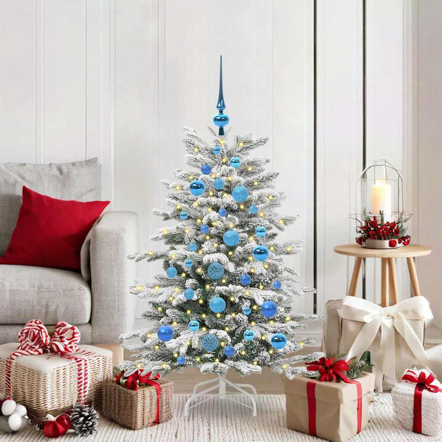 Kunstmatige Inklapbare Kerstboom Wit 120 cm PE en PVC