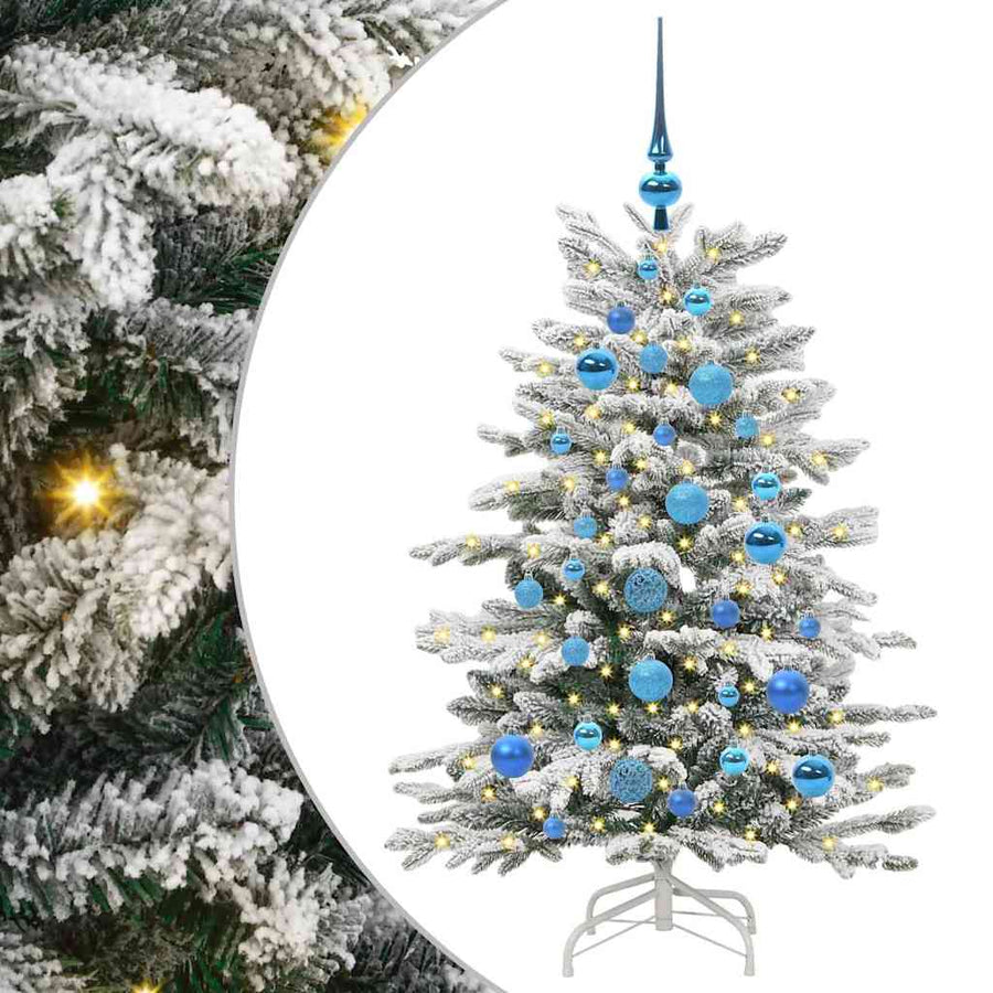 Kunstmatige Inklapbare Kerstboom Wit 120 cm PE en PVC