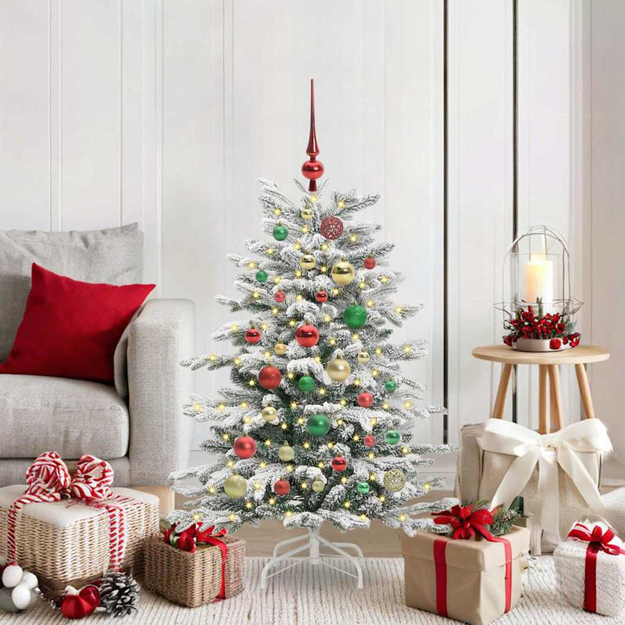 Kunstmatige Inklapbare Kerstboom Wit 120 cm PE en PVC