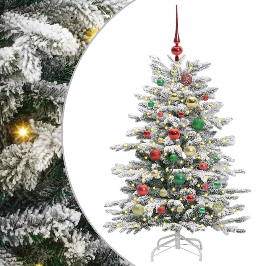 Kunstmatige Inklapbare Kerstboom Wit 120 cm PE en PVC