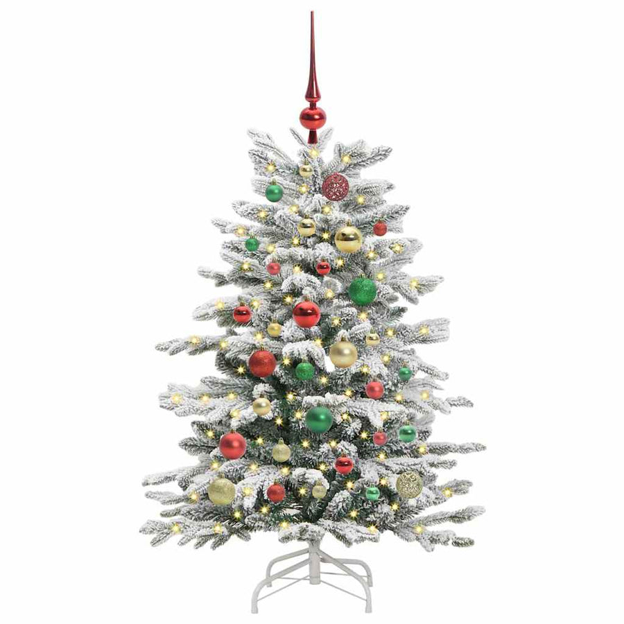Kunstmatige Inklapbare Kerstboom Wit 120 cm PE en PVC